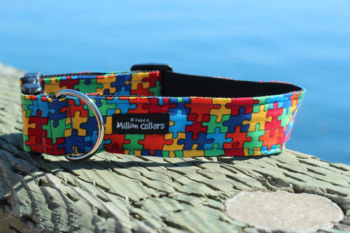 Puzzle Pieces Bright Collar