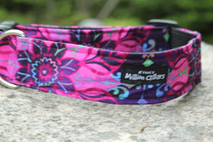 Bright Pink and Purple Flower Collar